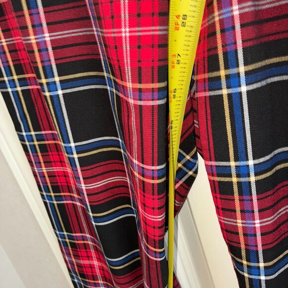 Draper James RSVP Plaid Pants Red Black XL Stretch Tartan Ankle Preppy Holiday - Picture 4 of 7